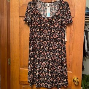 Super cute flower pattern knit dress. Perfect casual date outfit!
